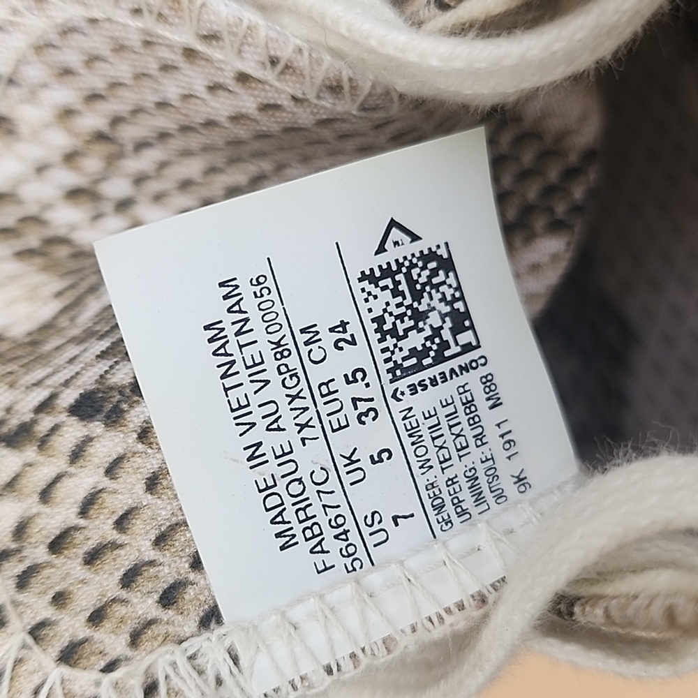 Converse Women's Chuck Taylor All Star Wild Lift Platform Low "Snakeskin" Size 7 - Picture 11 of 14